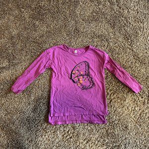 Tea Collection // Girls long sleeve embroidered butterfly tunic // size 3